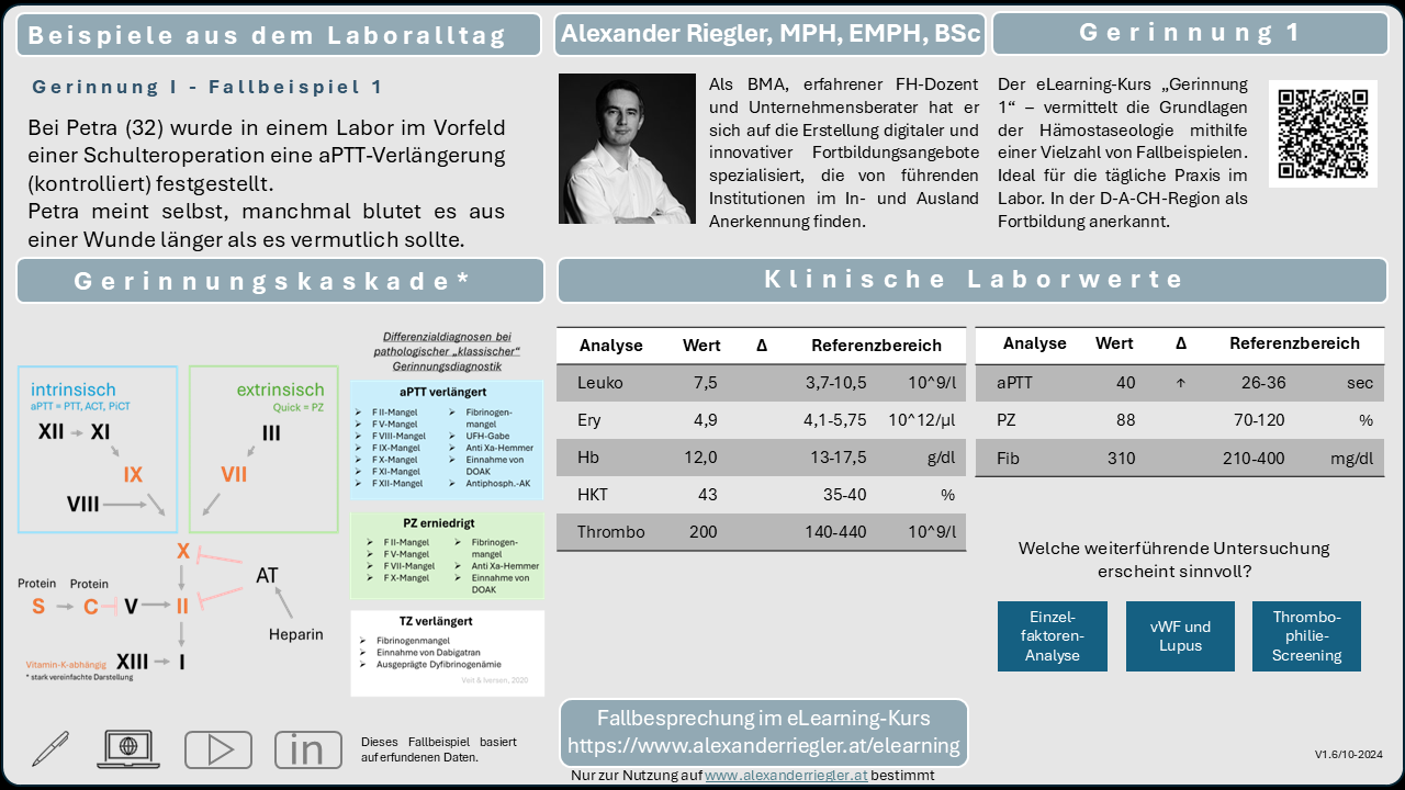 Lernkartenbeispiel Gerinnung